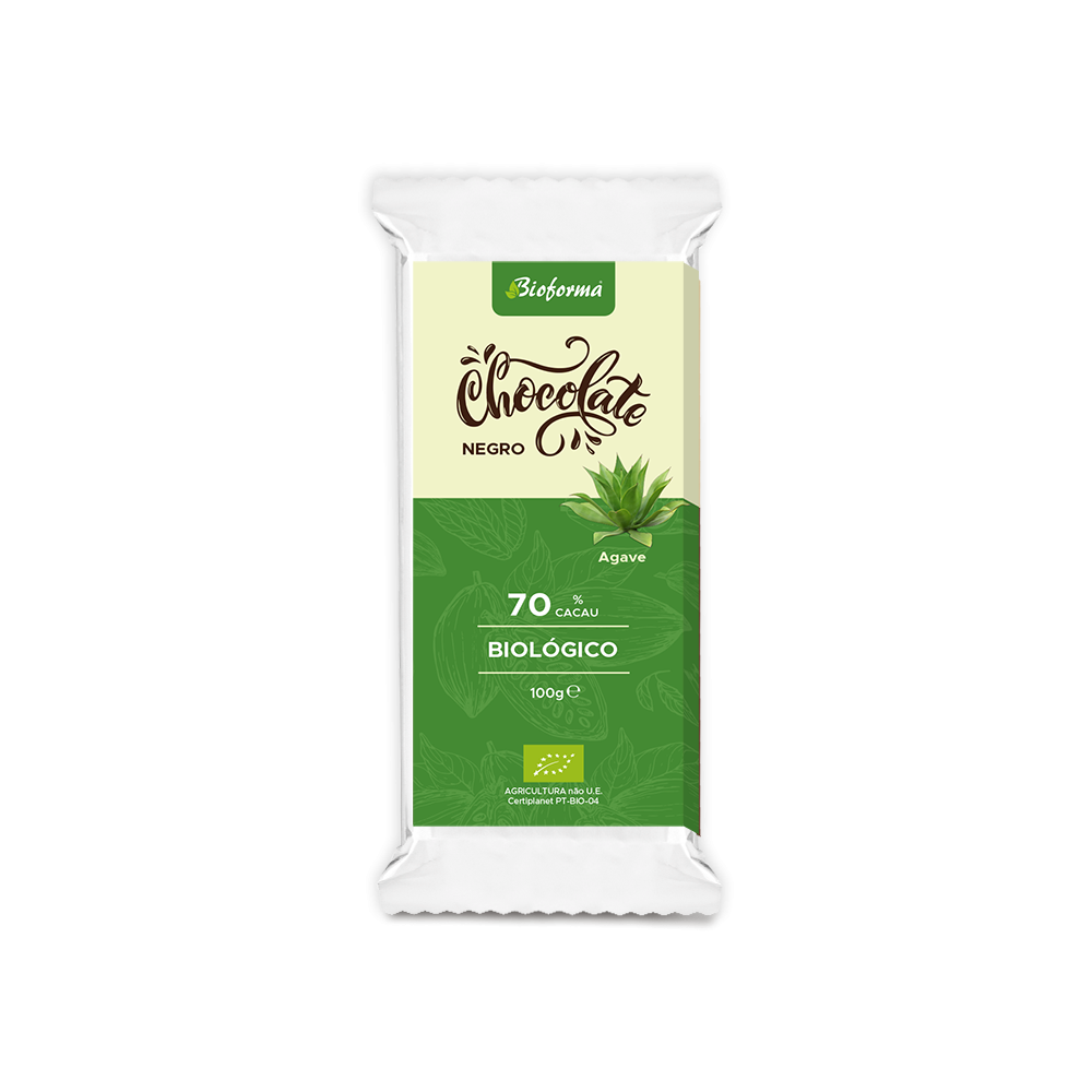 Chocolate negro com Xarope de Agave 100g Bioforma