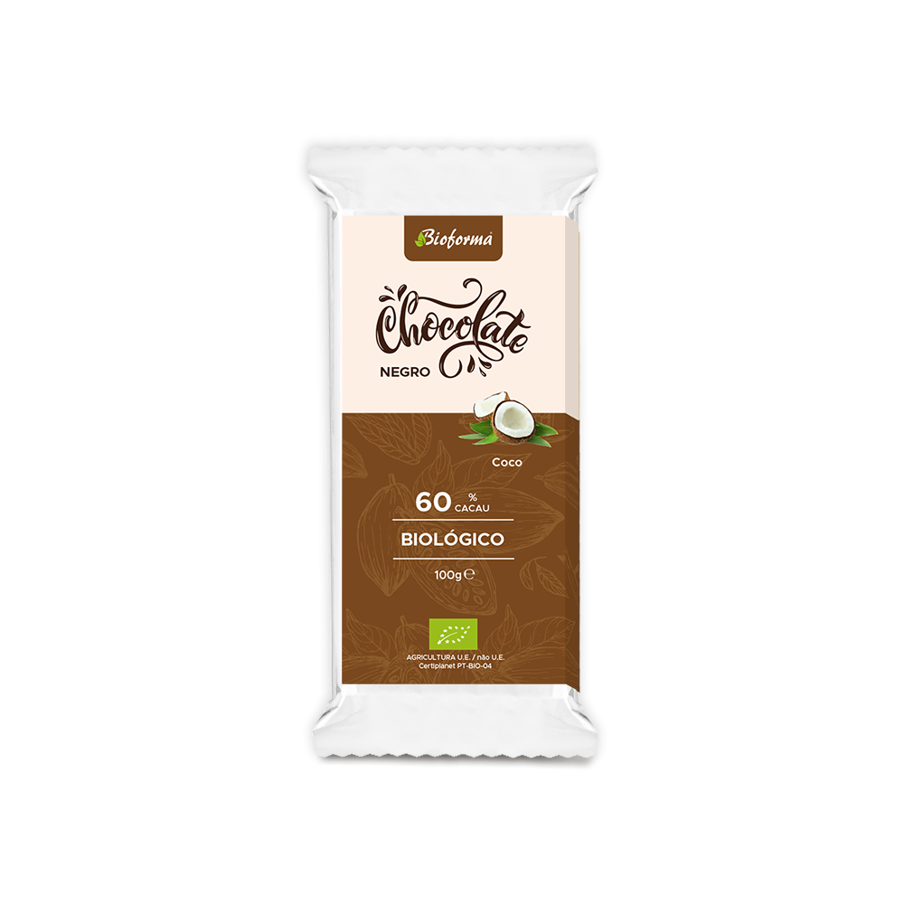 Chocolate negro com Coco 100g Bioforma