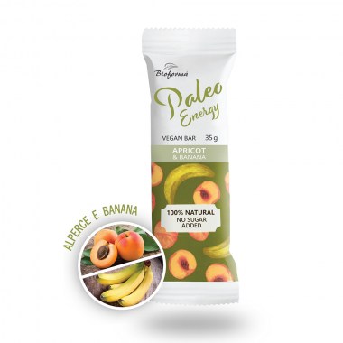 Barra PALEO Energy (Vegan) sabor alperce e banana 35g BIOFORMA