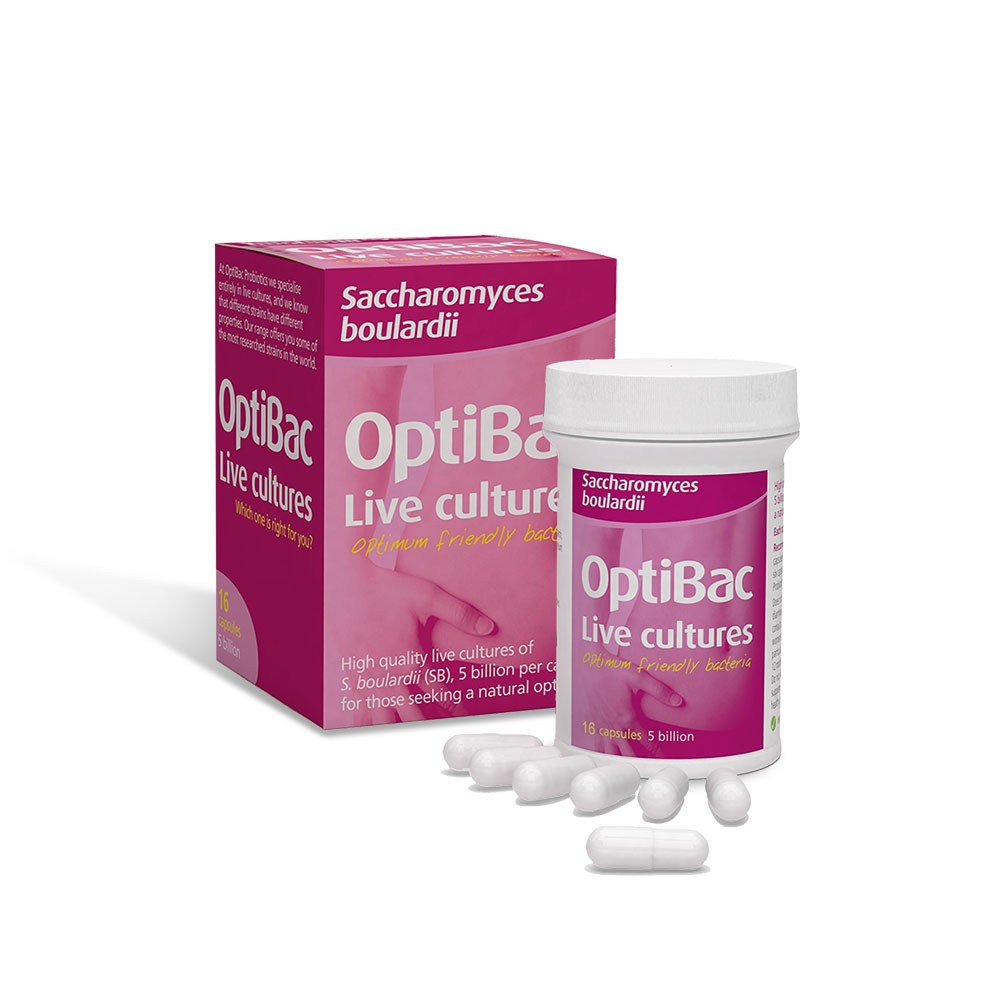 Probiótico SACCHAROMYCES BOULARDII 16 caps OPTIBAC